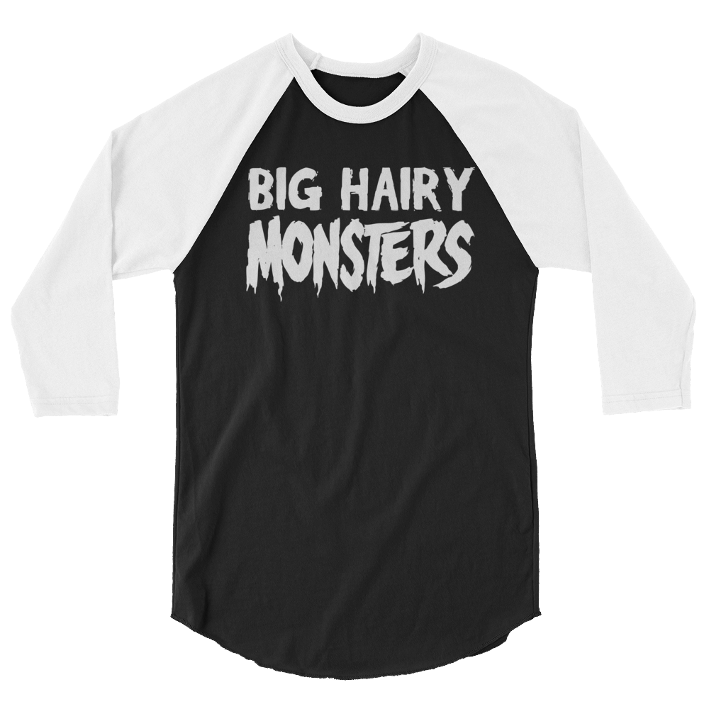 Featured image for “Big Hairy Monsters - 3/4 sleeve raglan shirt”