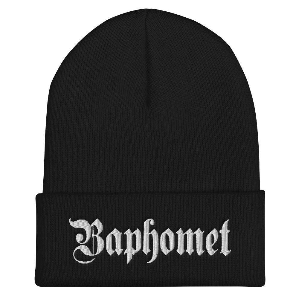 Featured image for “Baphomet Gothic - Cuffed Beanie”