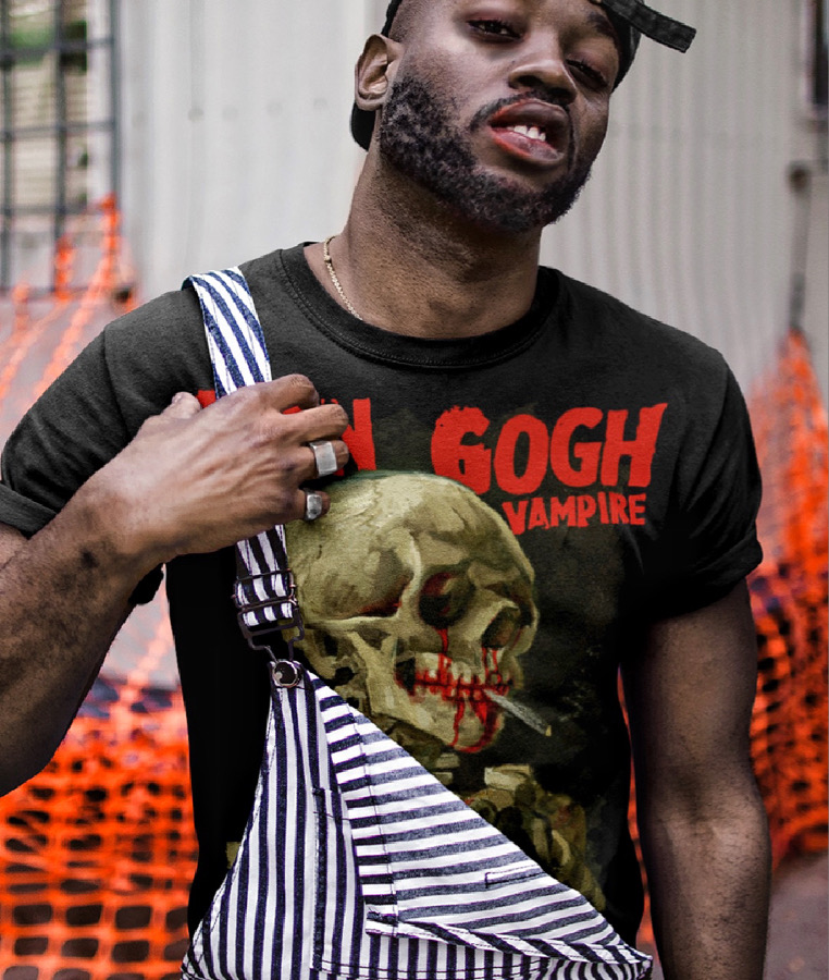 Featured image for “Van Gogh Vampire - Short-Sleeve Unisex T-Shirt”