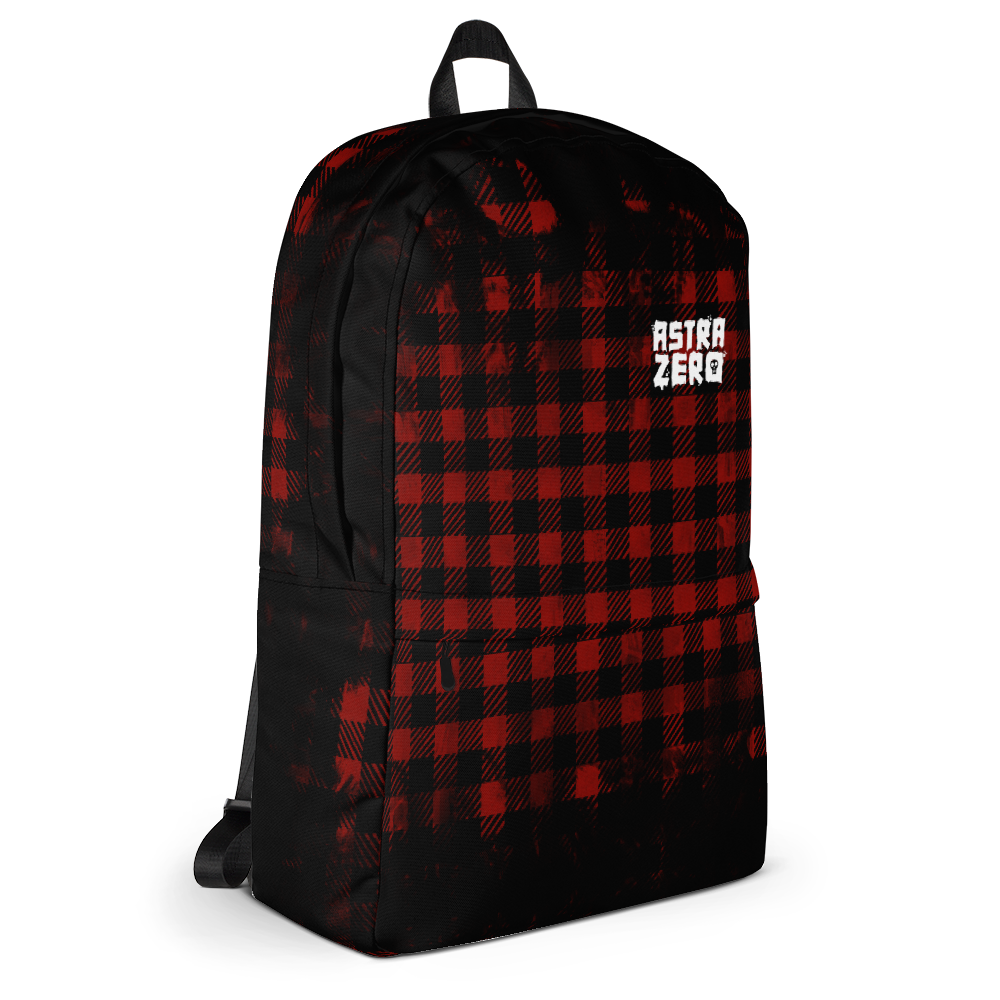 Featured image for “Grungy Red Faux Plaid - Backpack”