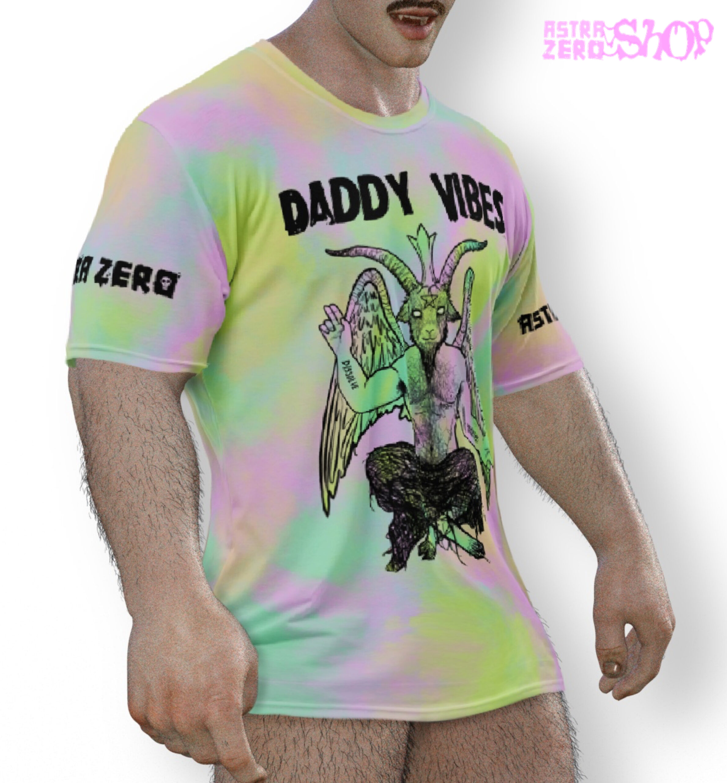 Daddy Vibes Baphomet Pastel - Men's T-shirt
