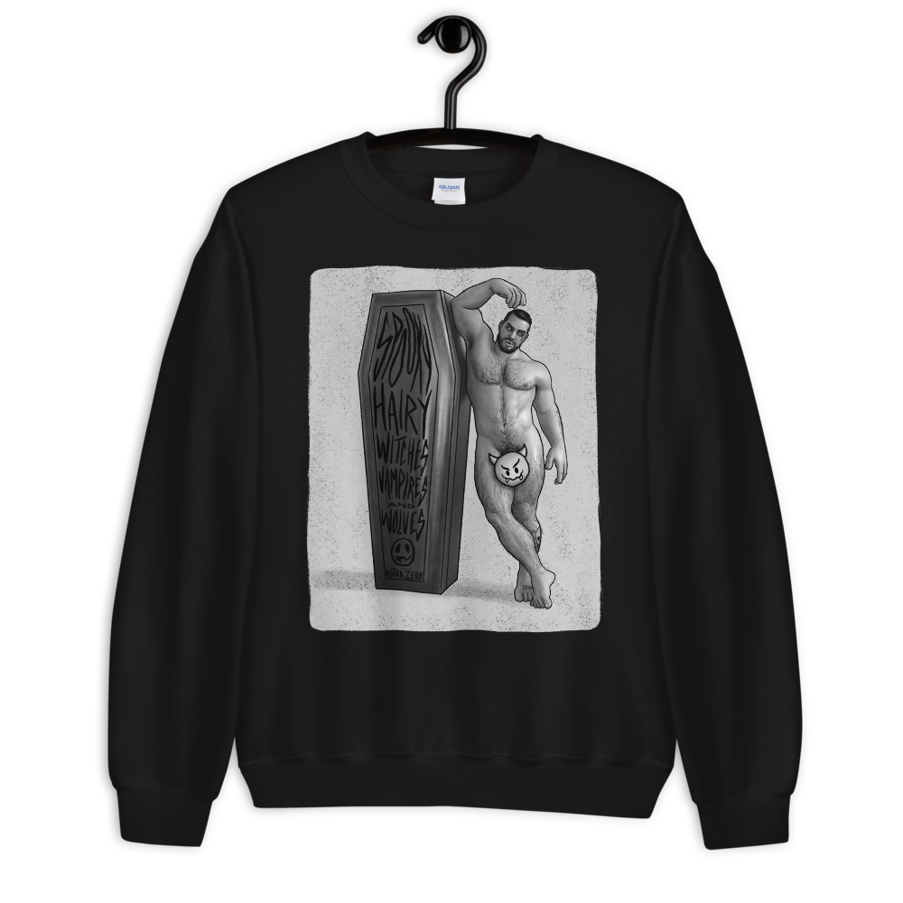 Featured image for “Hairy Vampire (Vintage Style) Unisex Sweatshirt”