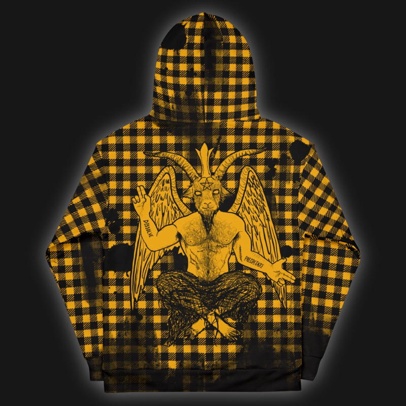 Featured image for “Dirty Faux Plaid Baphomet - Unisex Hoodie”
