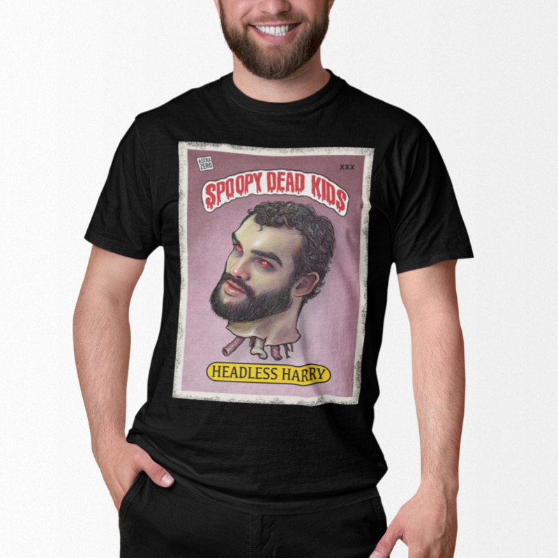 Featured image for “SPOOPY DEAD KIDS ( Headless Harry ) Short-sleeve unisex t-shirt”