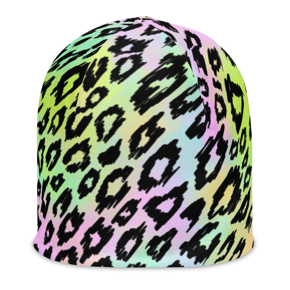 Featured image for “Pastel Goth Leopard print - All-Over Print Beanie”