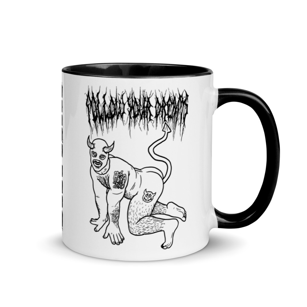 Featured image for “FOLLOW YOUR DREAMS – DEVIL PIG – Mug with Color Inside”