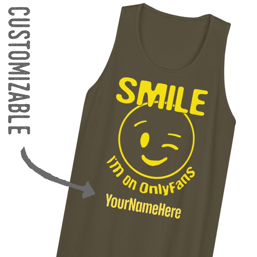 Featured image for “Smile I’m on OnlyFans ( Customizable ) “Men’s” premium tank top”