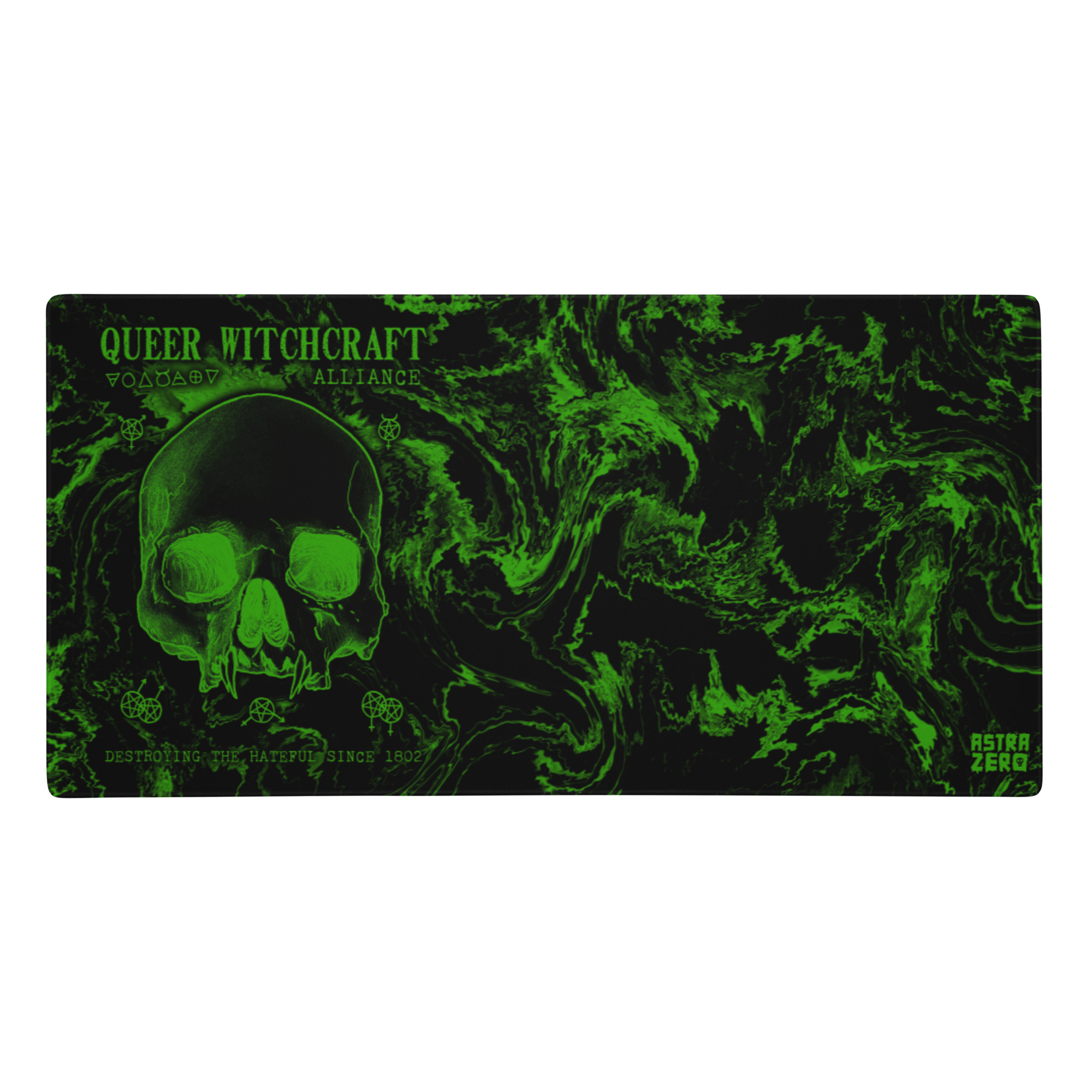 Featured image for “Queer Witchcraft - acid green - Gaming mouse pad”