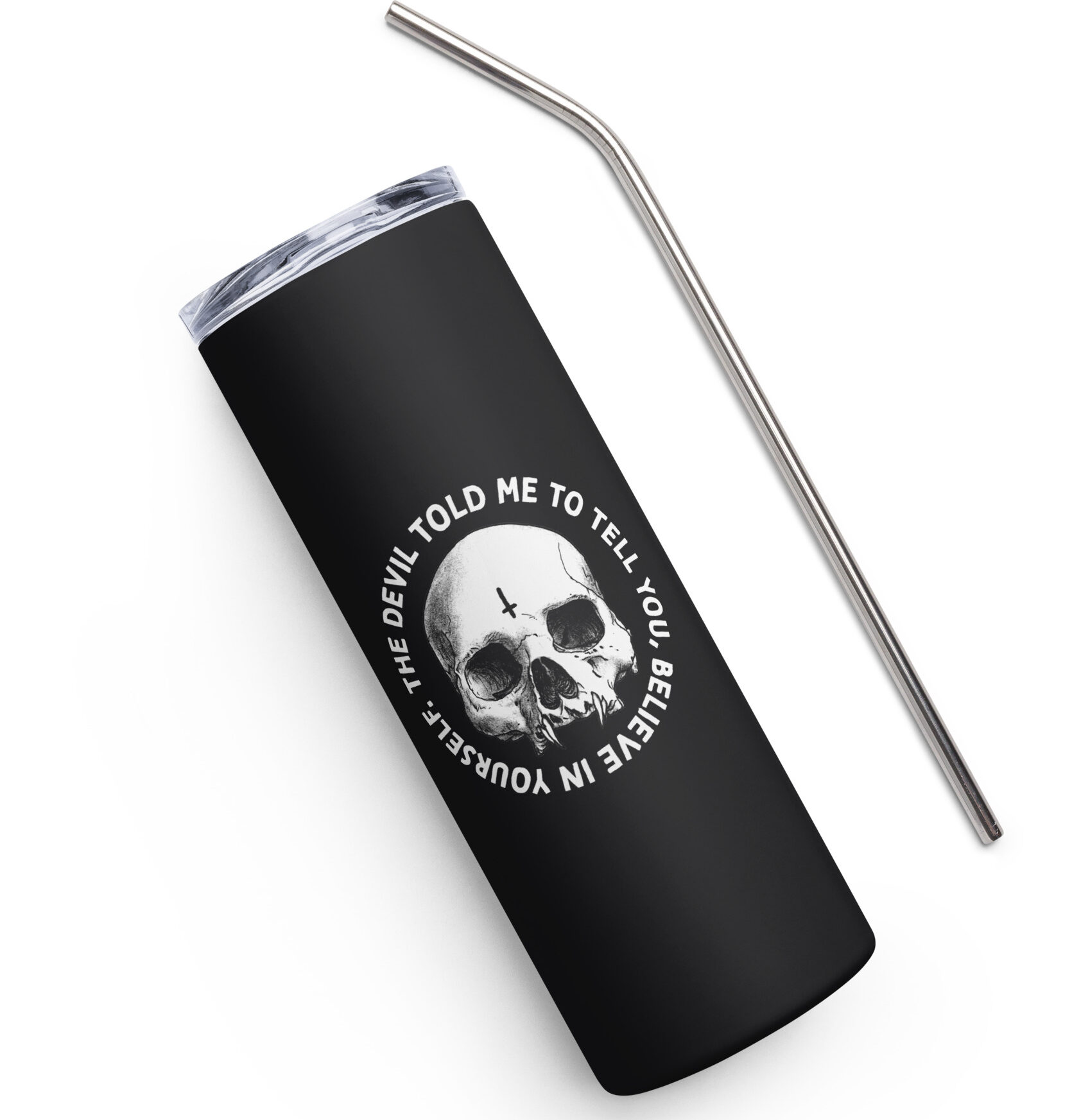 Featured image for “The devil told me to tell you - Stainless steel tumbler”