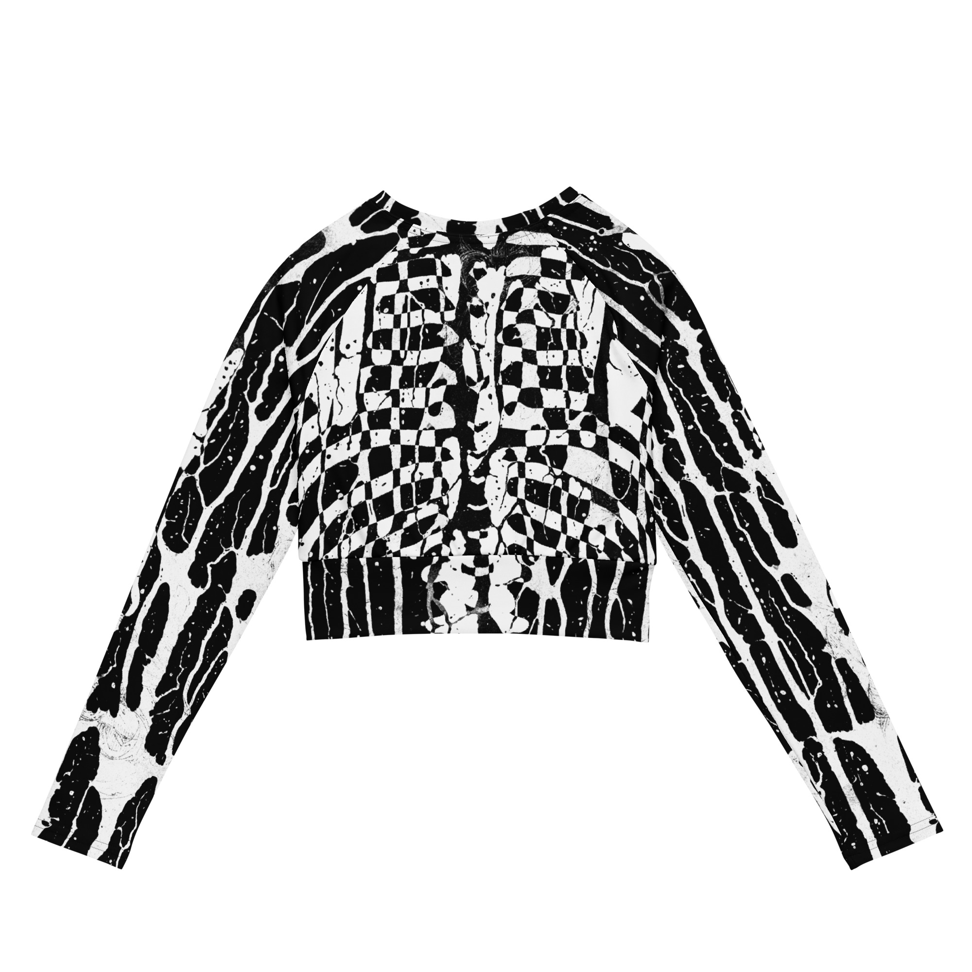 Featured image for “Grunge drip bones - athletic Recycled long-sleeve crop top”