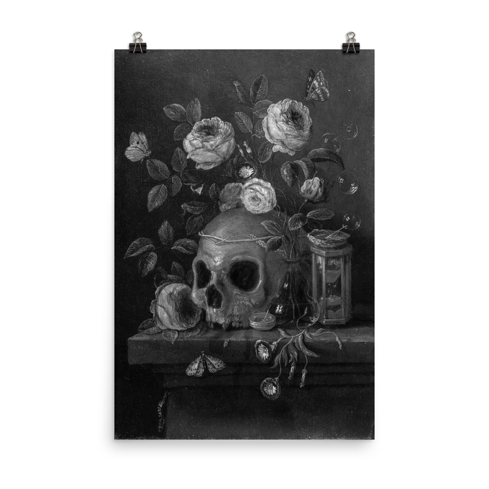 Featured image for “Skull Vanitas Still Life, c. 1665/1670 - Poster print”