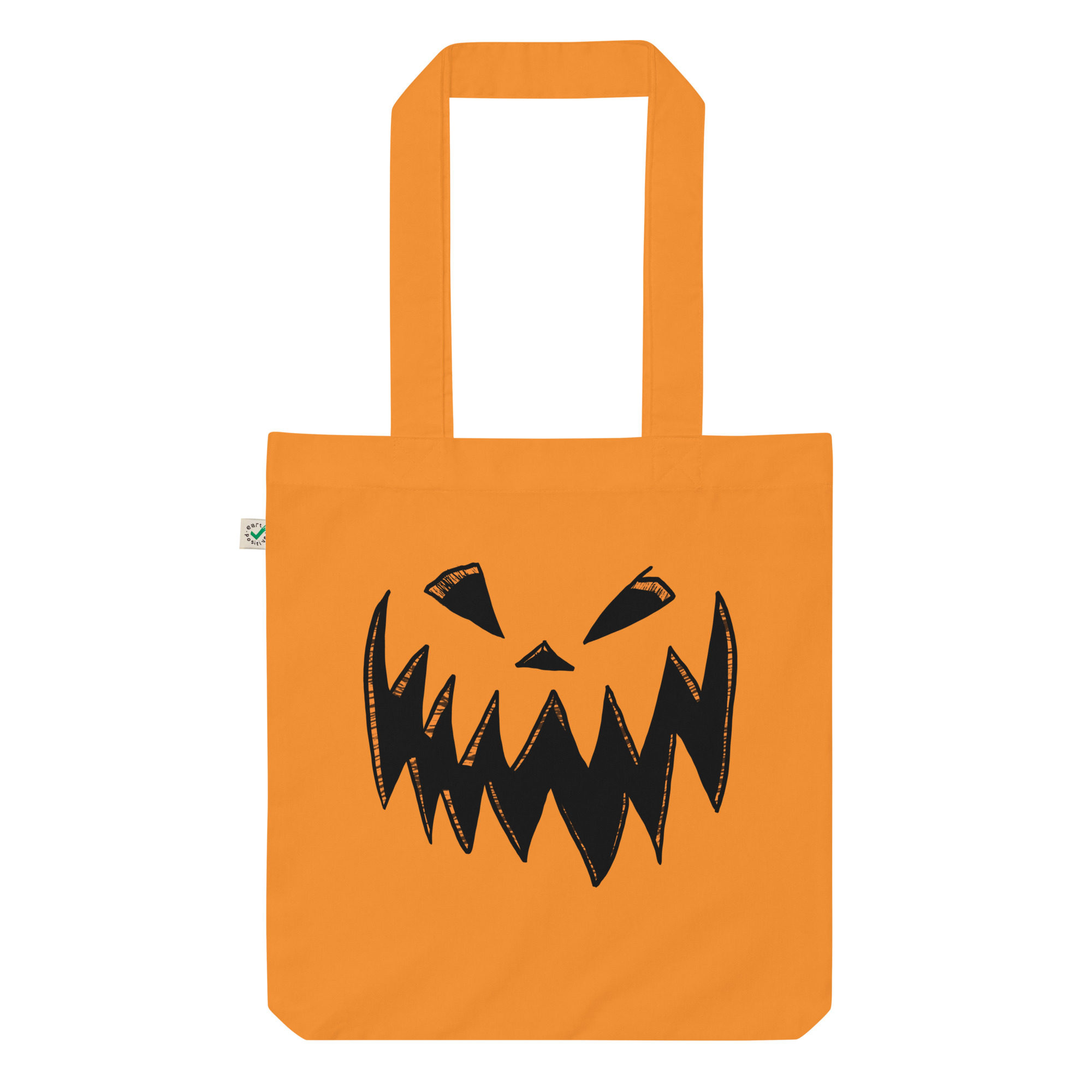 Featured image for “Spooky Pumpkin Face - Organic fashion tote bag”