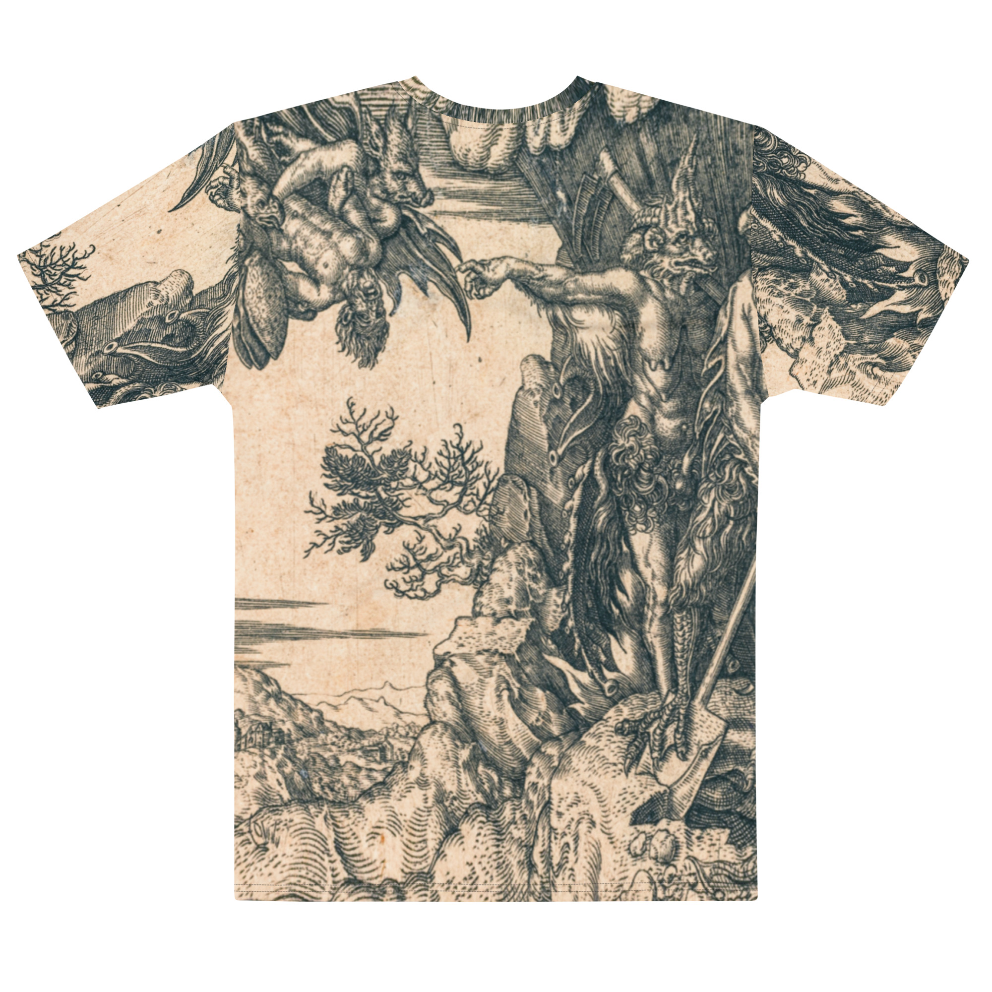 Featured image for “Rich Man Being Carried Away by Demons - Men's t-shirt”