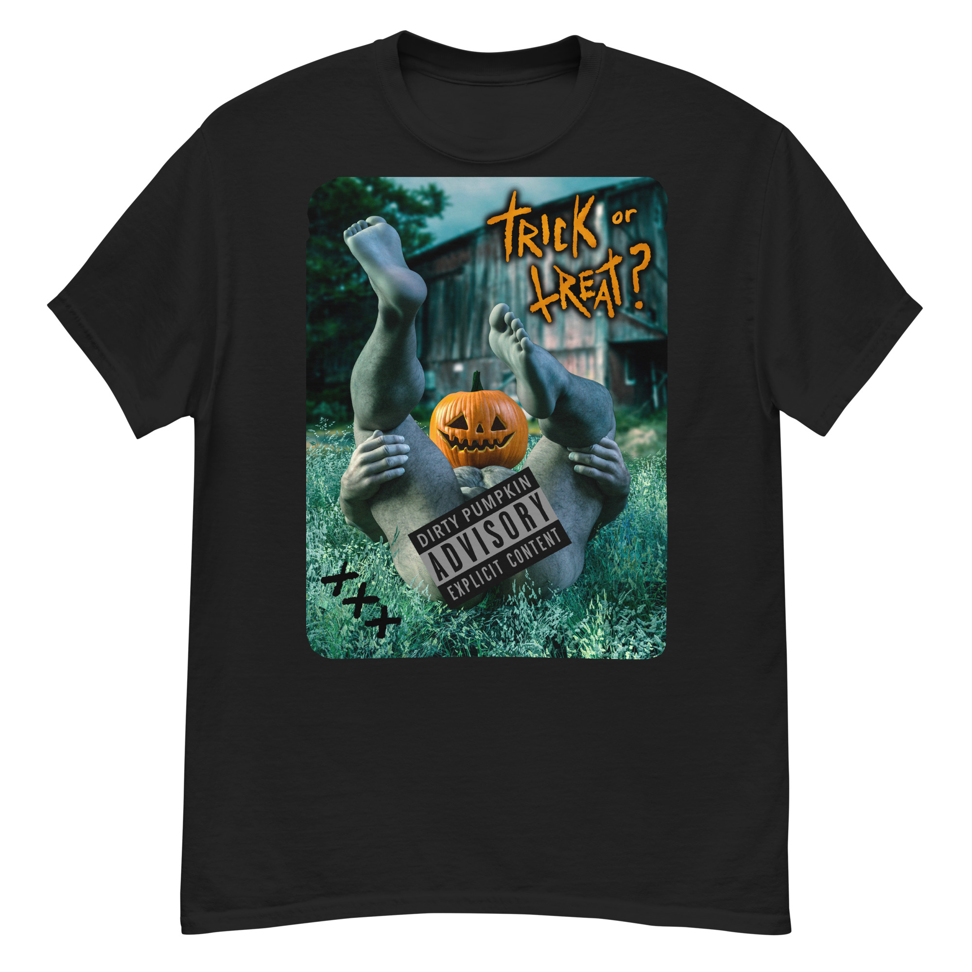 Featured image for “Trick or Treat Dirty Pumpkin - Men's classic Gildan tee”
