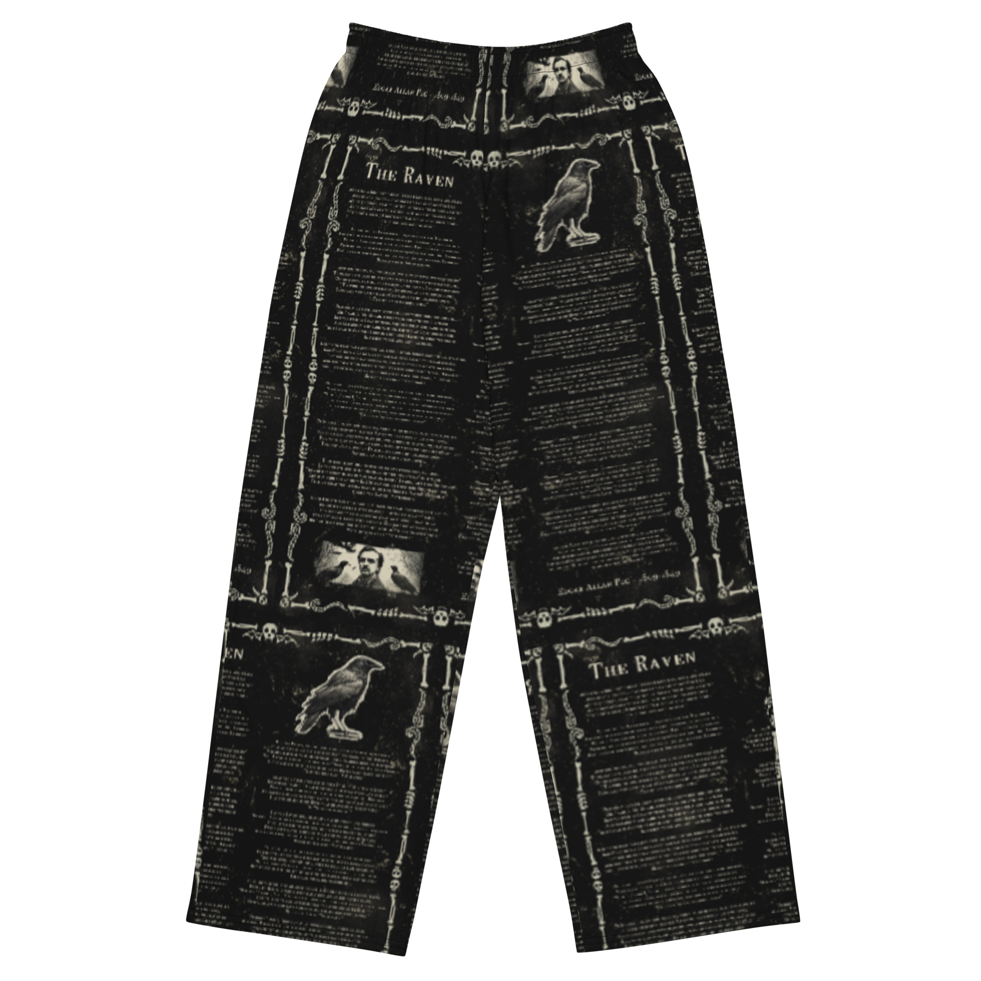 Featured image for “The Raven - Edgar Allan Poe - All-over print unisex wide-leg pants”