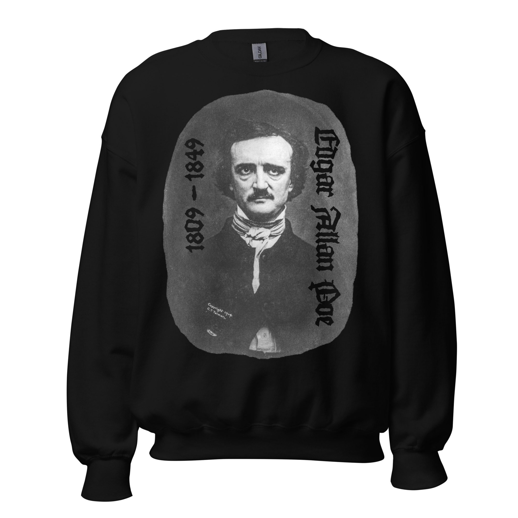 Featured image for “Edgar Allan Poe Portrait -  Unisex Gildan Sweatshirt”
