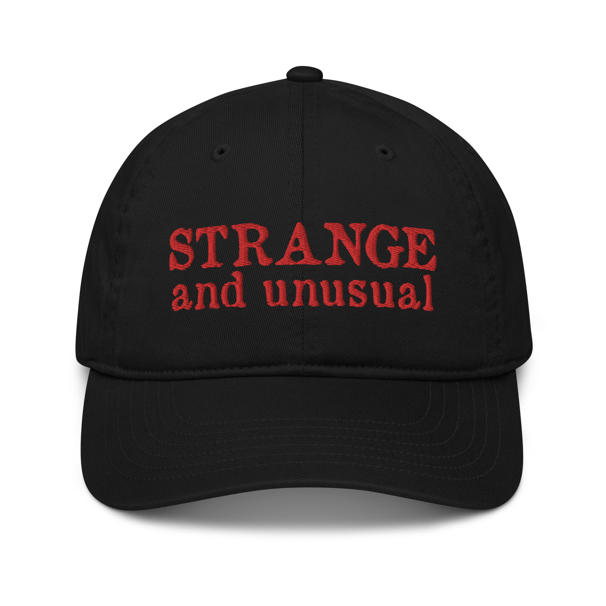 Featured image for “Strange and Unusual - Organic dad hat”
