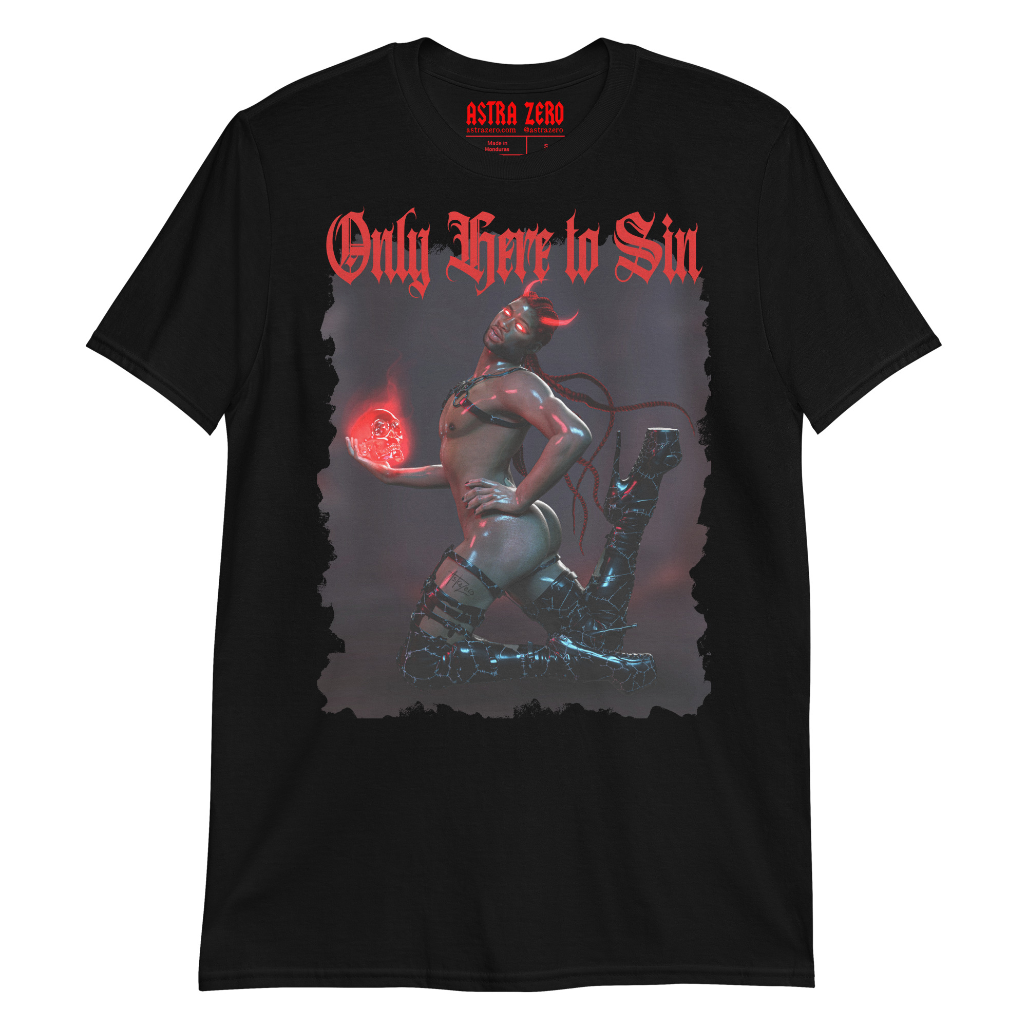 Featured image for “Only Here to Sin - Short-Sleeve Unisex T-Shirt”