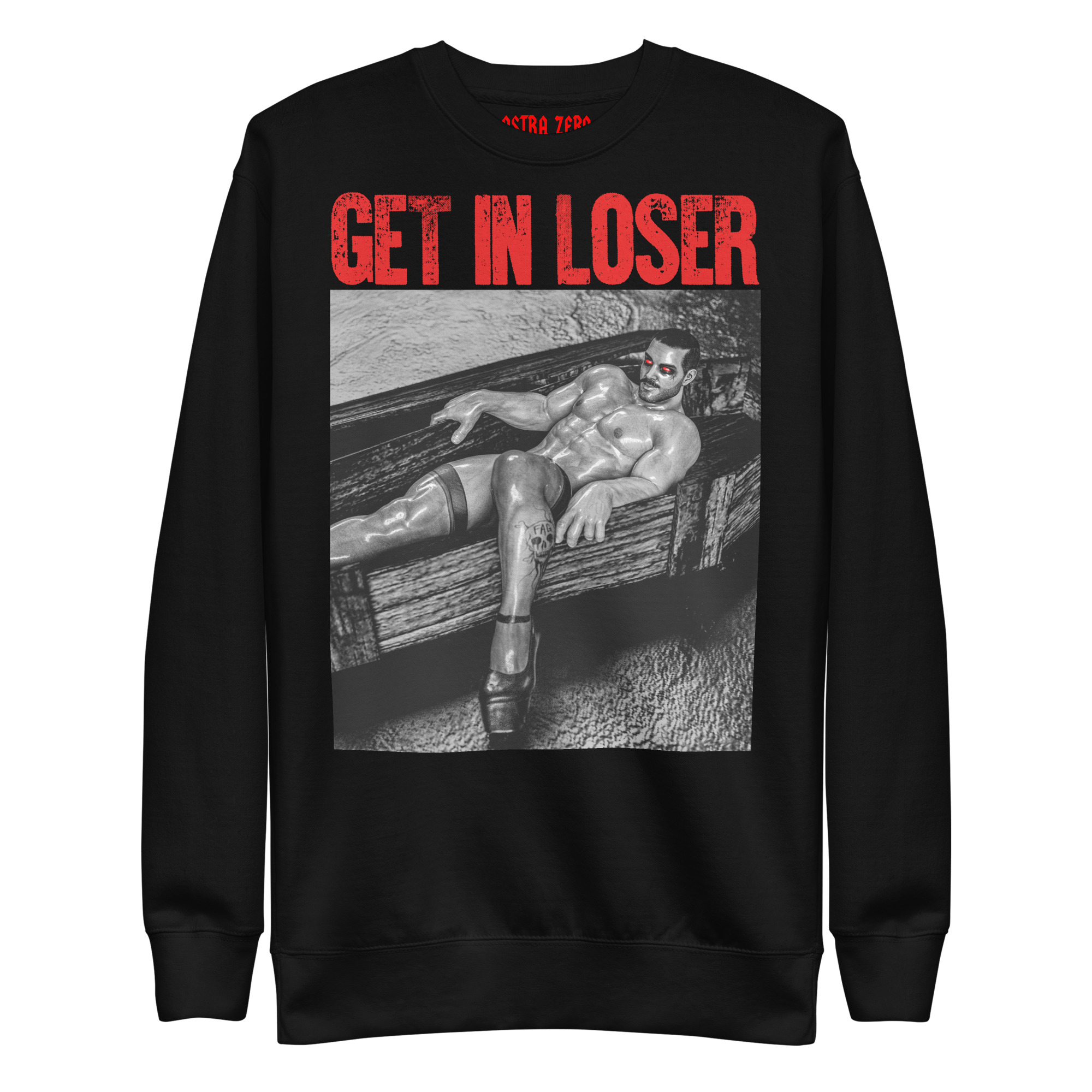 Featured image for “Get in Loser - BW - Unisex Premium Sweatshirt”