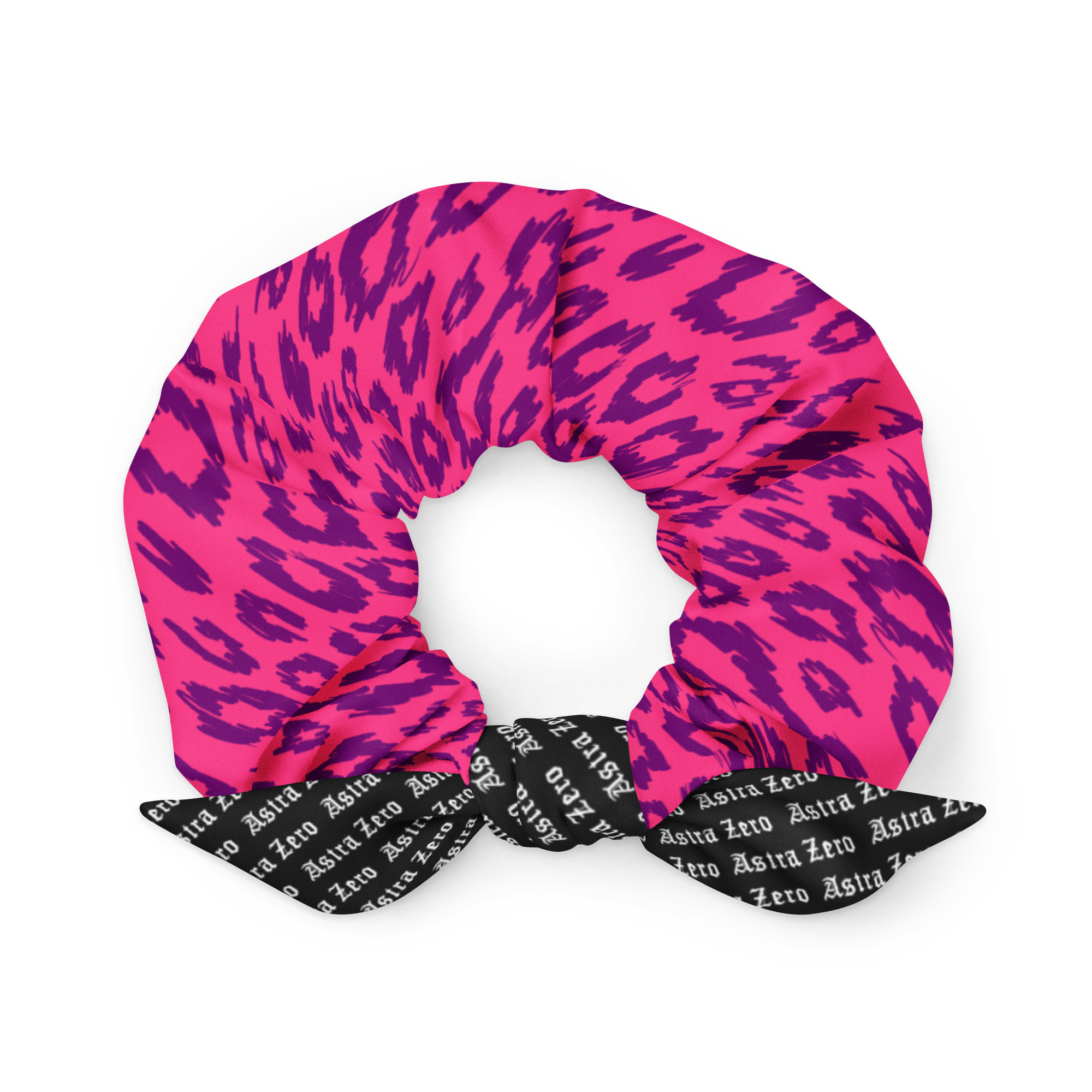 Featured image for “Pink leopard - Recycled Scrunchie”