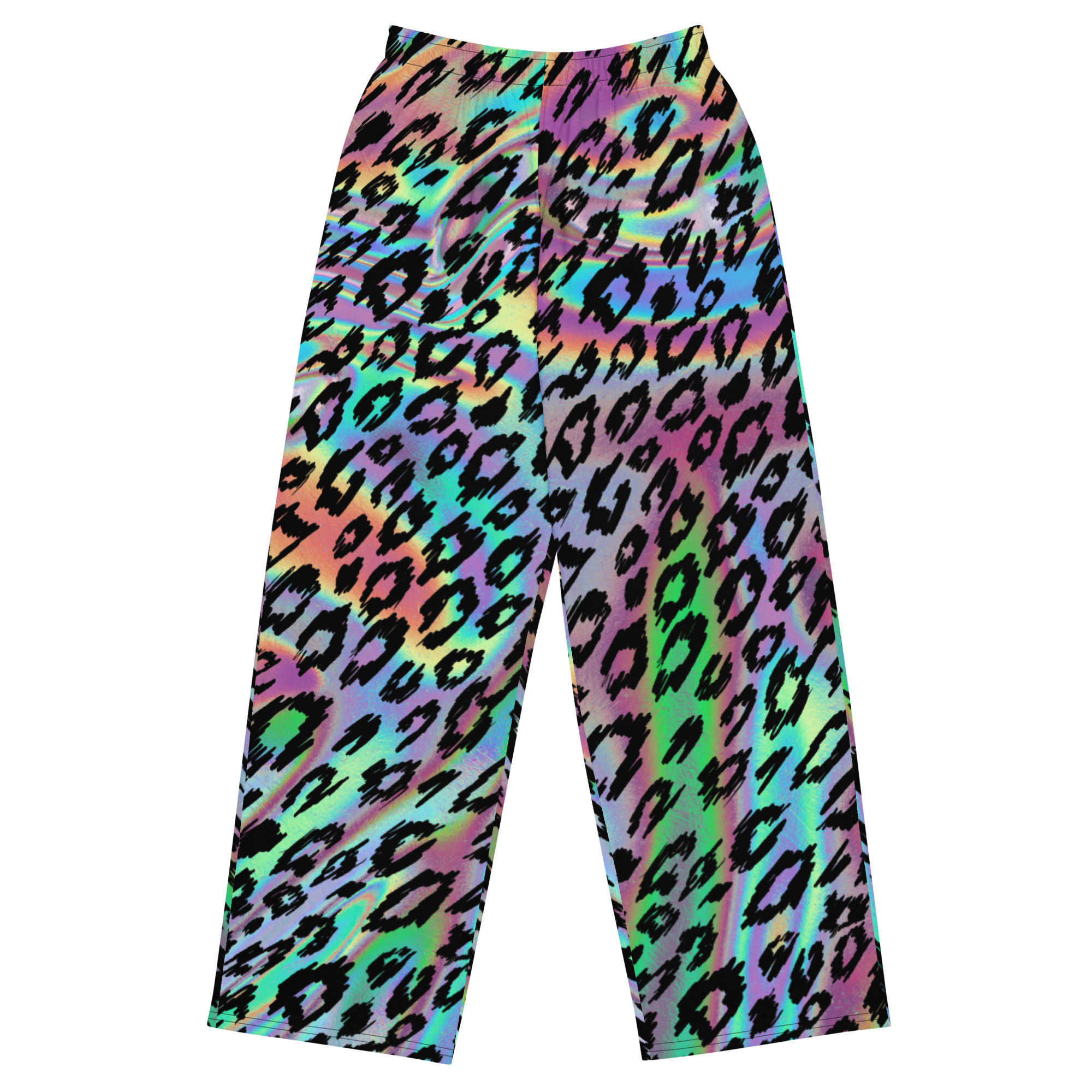 Featured image for “Psychedelic Leopard -  All-over print unisex wide-leg pants”
