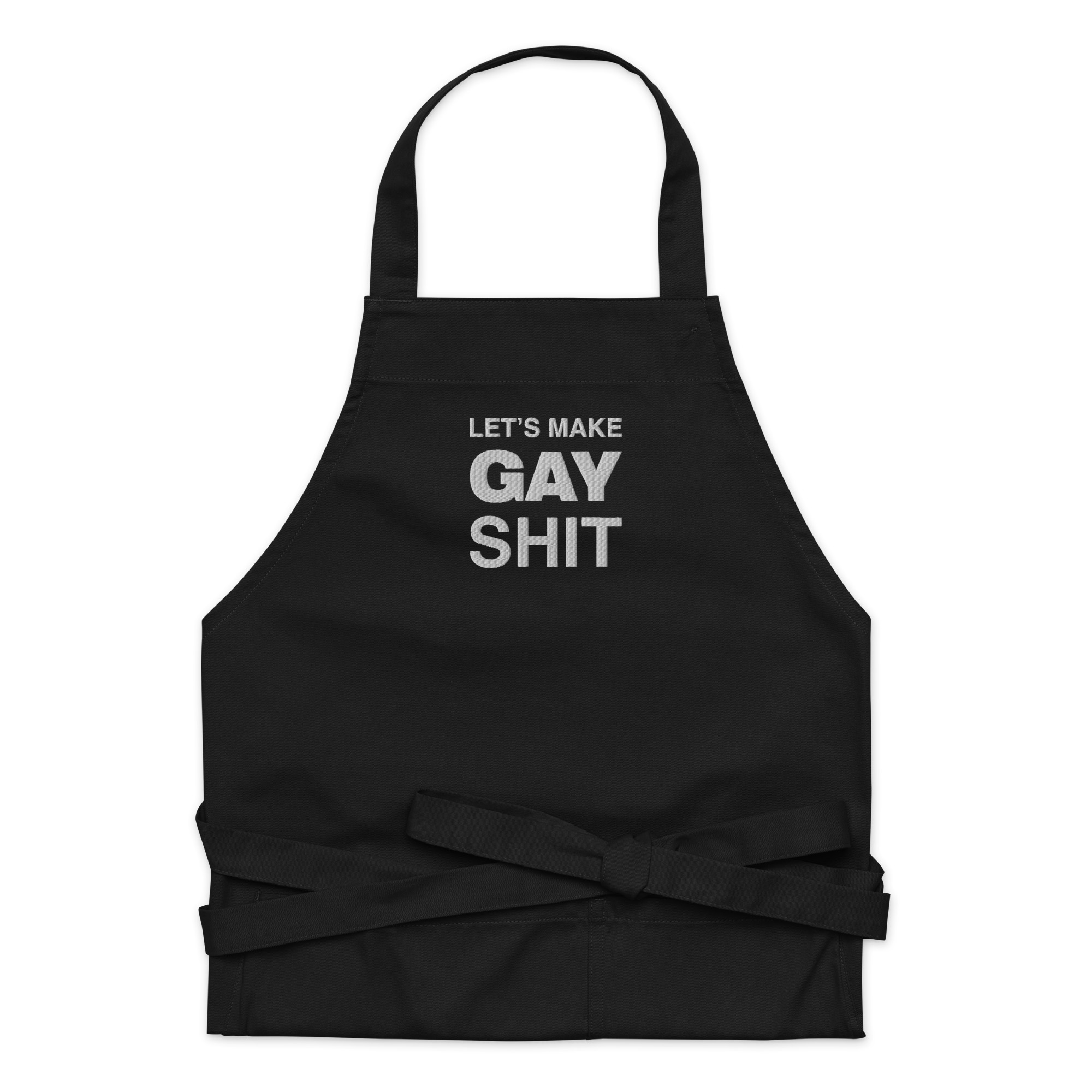 Featured image for “Let’s make Gay Sh!t - Organic cotton apron”
