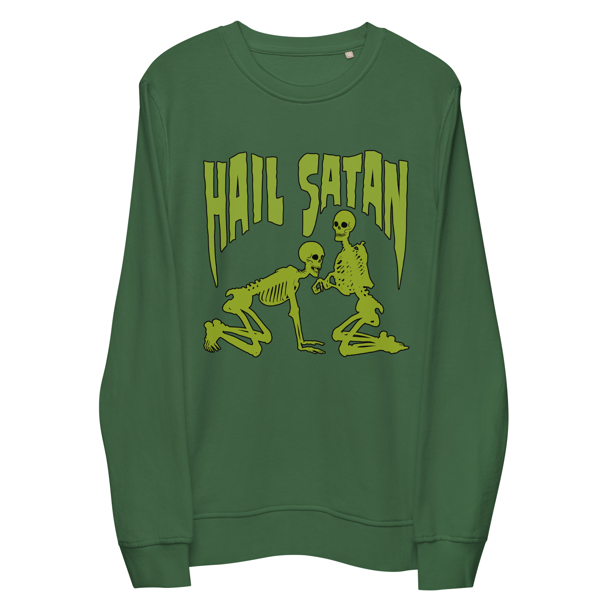 Featured image for “Hail Satan Skeletons - Unisex organic sweatshirt”