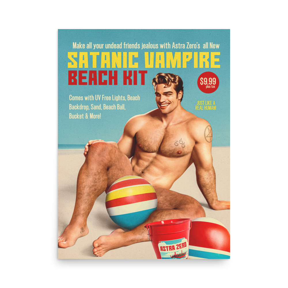 Featured image for “Satanic Vampire Beach Kit - Poster print”