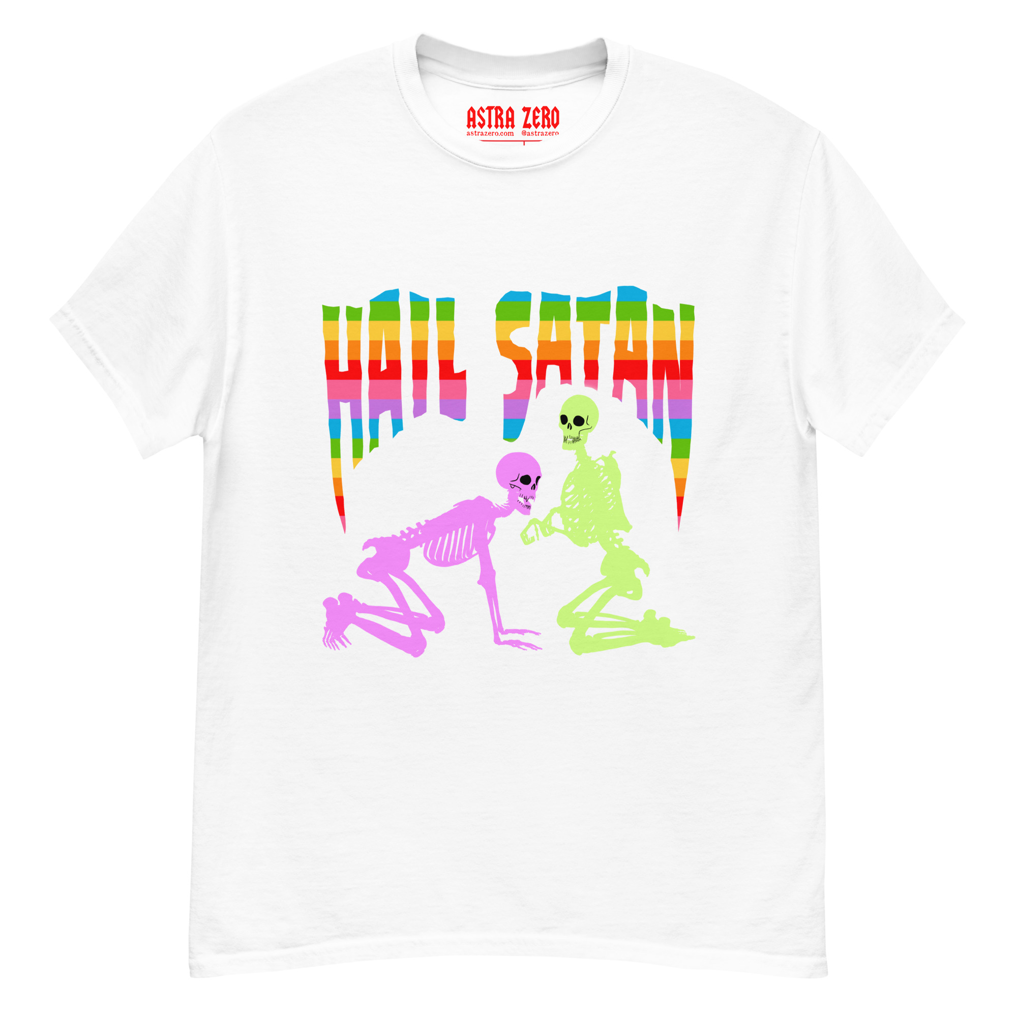 AAA Ghost Hail Satan Punk Rock Graphic Tee – Men's Black Cotton T-Shirt (Sizes S-XXL)