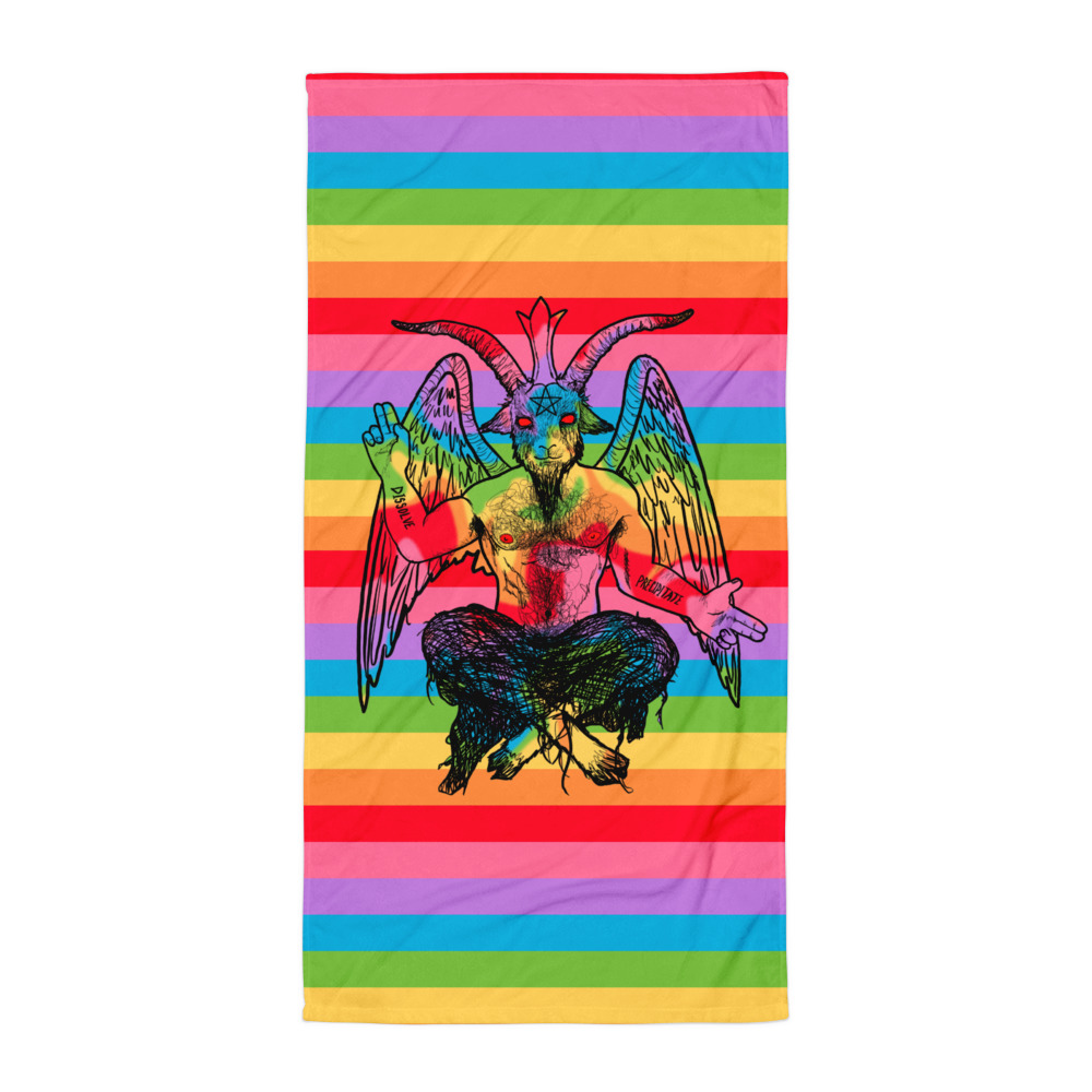 Featured image for “Rainbow Baphomet Pride - Light Towel”